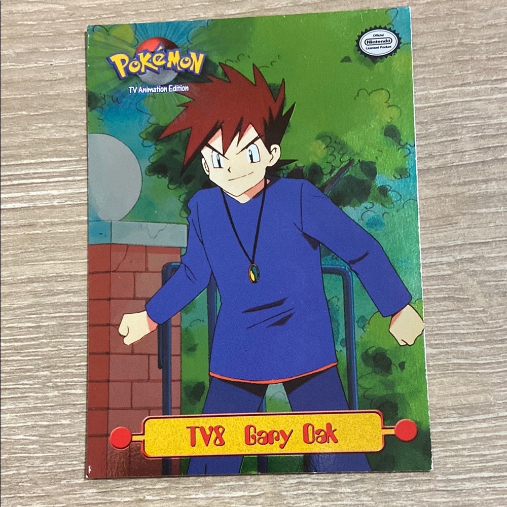 TV8 Gary Oak Pokemon Topps Series 1 Holo Foil 1999 Vintage